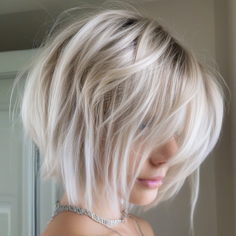 silver blonde short hair style in fort lauderdale